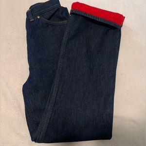 Vintage Levi Strauss 85|86 Orange Tag Red Fleece Lined 12 Women Jeans